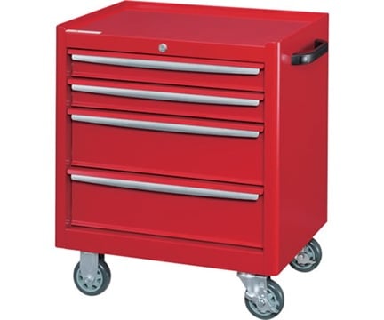 DAISHIN KOGYO TWZ-624R Tool Case Wagon (red, 4 drawers, 600 x 470 x 706mm)