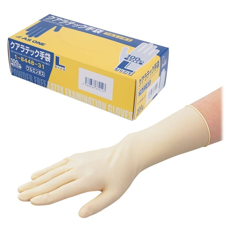 Găng tay dập nổi toàn bộ (không bột, size L, 100 cái x 10 hộp) AS ONE 1-8448-41