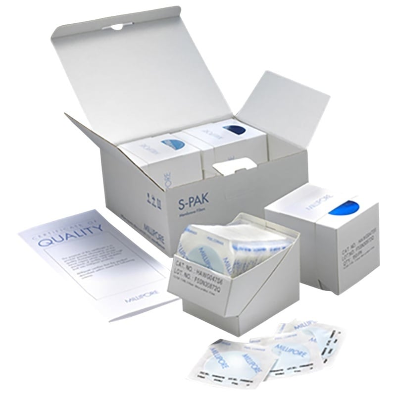 Màng lọc tiệt trùng S-Pak (màng trắng, lưới đen 0,22μm, 1 hộp (150 tờ x 4 bộ)) Merck Millipore GSWG047S6