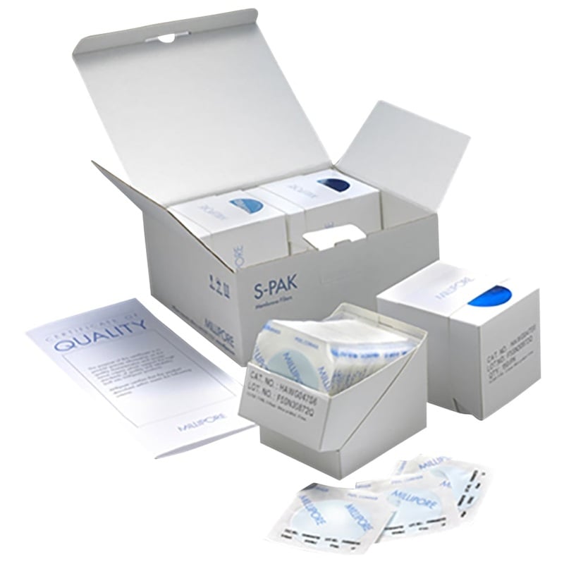 Merck Millipore GSWG047S6 Sterilized Filter S-Pak (White Membrane, Black Lattice 0.22μm, 150 Pieces x 4 Sets)