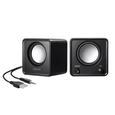 Loa máy tính (cấp nguồn qua USB, 60 - 1500Hz, 6W (3W 3W)) SANWA SUPPLY MMSPL23UBK