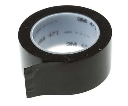 3M 471 General Purpose Vinyl Tape (Black, 50mm x 33m)