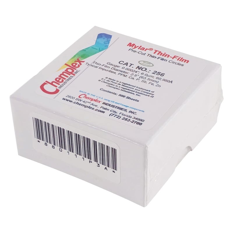 Chemplex 256 Prolene Film (circular cut, 6 micron, 1 Box (500 Sheets))