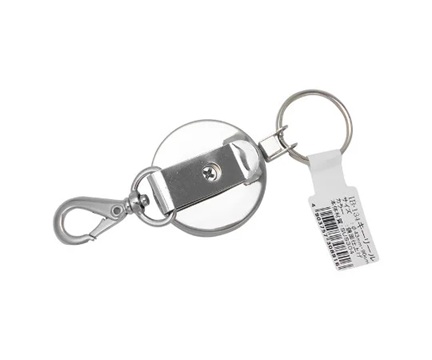 Wakisangyo IB-134 Key Reel (Stainless Steel, Mirror Finish, Body φ43 x 11mm)
