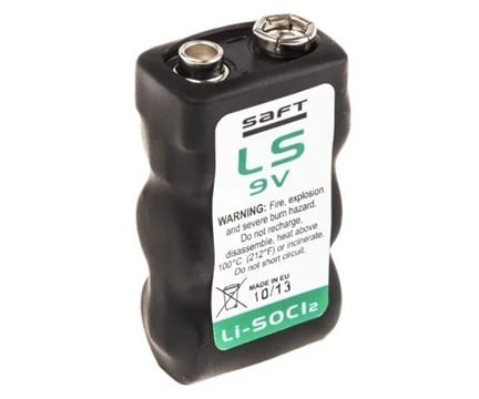 Pin Lithium Thionyl Chloride 9V PP3 Saft LS9V