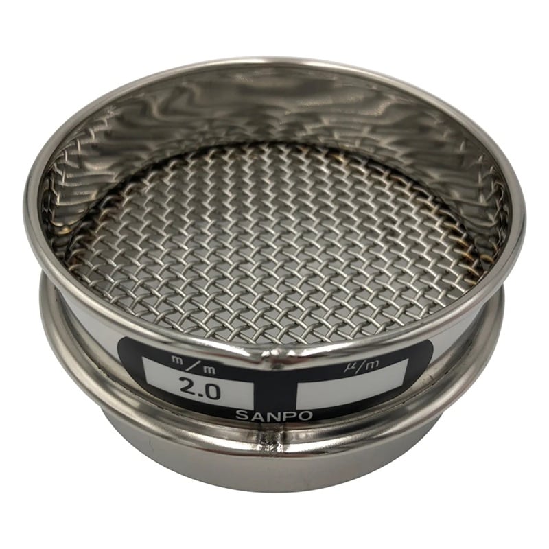 SANPO 5-3294-25 Stainless Steel Sieve (φ75 x 20mm, 2.00mm)