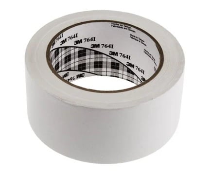 3M 764 White Vinyl Lane Marking Tape (50mm x 33m)