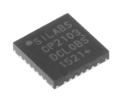 Silicon Labs CP2103-GM USB-UART Bridge Controller 28-Pin QFN