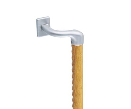 SHIROKUMA BR-573 Offset Handrail Dimple 800mm Silver/L Oak