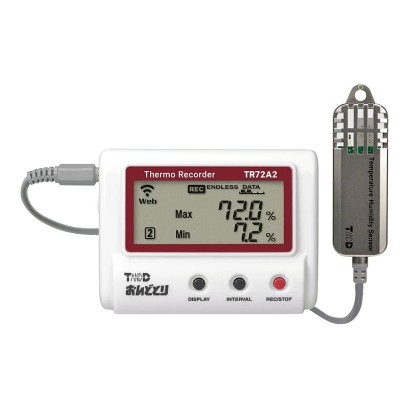 Thiết bị ghi dữ liệu nhiệt độ và độ ẩm (-25 - 70oC, 0 - 99％RH, LAN không dây) TANDD (T&D) TR72A2-S