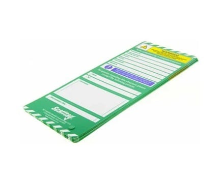 Thẻ cảnh báo (màu cam, tiếng anh, 1 túi (10 cái)) ScaffTag SCF04A/O