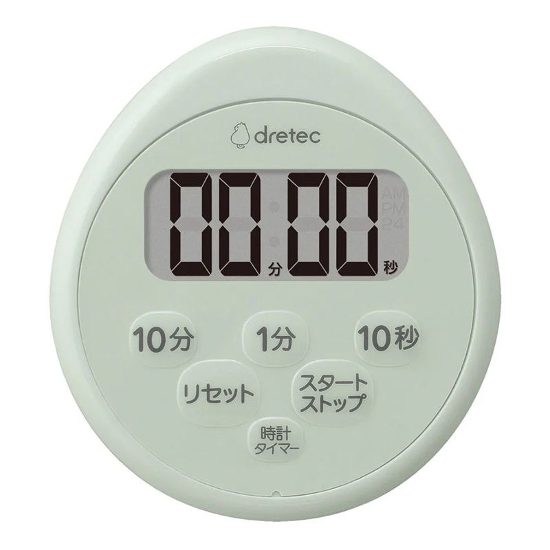 DRETEC T-611GN Waterproof Timer with Clock (Green, 99 minutes 50 seconds)