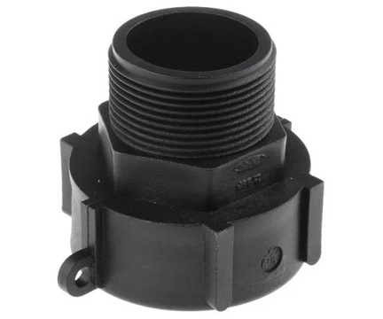 Snaplock IBF/150M-PG Straight Male Hose Coupling (1-1/2in Female Threaded to Male BSP, 1-1/2 in BSP Female, PP)
