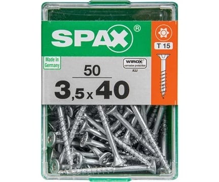 Vít chìm phẳng WIROX (3.5 x 40, 50 chiếc/ hộp) SPAX 4191010350402