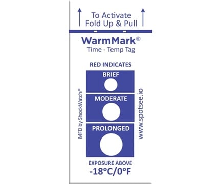 SpotSee WM-18-10 Warmmark Temperature/Time Detection Label (1 box (10 sheets))