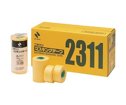 NICHIBAN 2311-9 Vehicle Masking Tape (yellow, 9mm x 18m, 1 box (120 rolls))