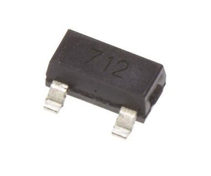 Semtech SM712.TCT SM712.TCT, Dual-Element Bi-Directional TVS Diode, 400W, 3-Pin SOT-23