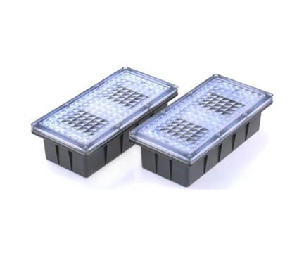 Đèn LED âm sàn hình chữ nhật trong suốt dùng pin năng lượng mặt trời (197 x 97 x 55mm) Solar Centre SS9787