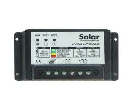 Solar Technology STCC20 Dual Battery Solar Charge Controller (300W, 20A)