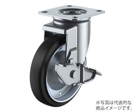 Bánh xe cao su xoay (có chốt chặn, 150mm) YUEI CASTER WJ2-150S