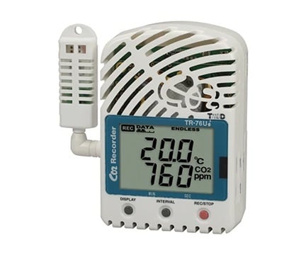 Máy ghi dữ liệu nồng độ CO2, nhiệt độ và độ ẩm (CO2/ 0 - 9999ppm, 0- 55oC, 10 - 95%RH) TANDD (T&D) TR-76Ui
