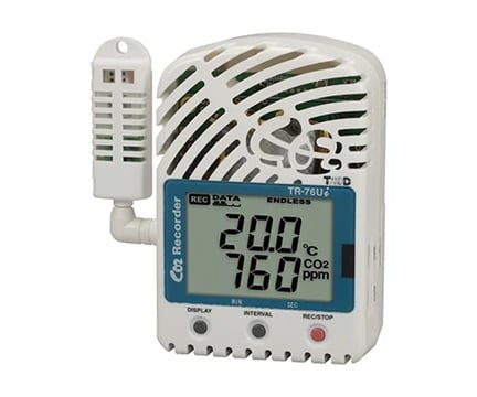 TANDD (T&D) TR-76Ui CO2 concentration, temperature, and humidity data logger (CO2/ 0 - 9999ppm, 0- 55oC, 10 - 95%RH)