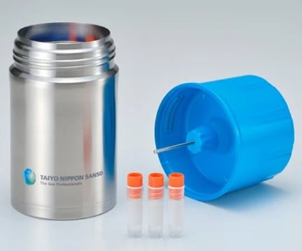 Taiyo Nippon Sanso M7CRHD000 CryoHandy Biological Sample Conveyance Container (8 x 1-2 mL tubes, below -150oc for 4 hours)