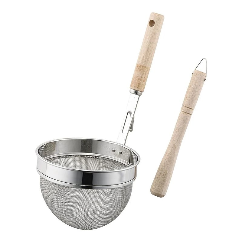 TAKEKOSHI 62-6452-71 Wooden Handle Multipurpose Strainer Large