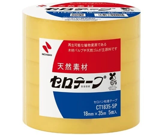 Băng keo trong suốt (18mm x 35m, 1 gói (5 cuộn)) NICHIBAN CT-1835-5P