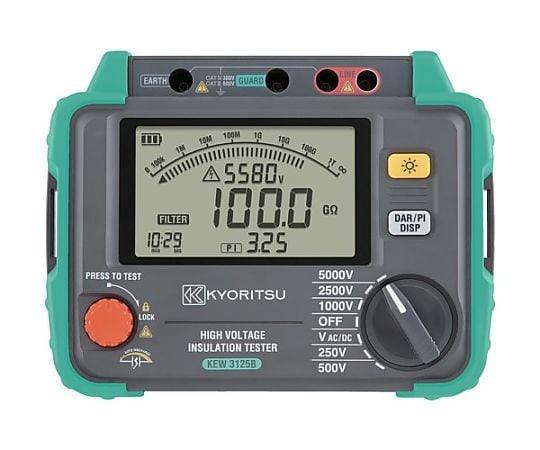 KYORITSU ELECTRICAL INSTRUMENTS WORKS KEW3125B High-voltage insulation resistance meter (250/500/1000/2500/5000V/MΩ)