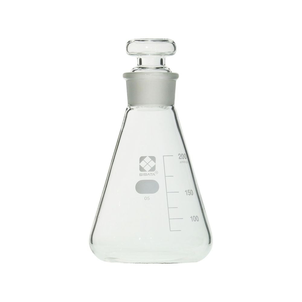 Bình tam giác có nút đậy (có vạch chia chuẩn, 200mL) SIBATA SCIENTIFIC TECHNOLOGY 010330-0200A