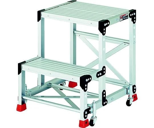TRUSCO NAKAYAMA TSF-256SC1A Work step stool (2 steps, with spring casters, 0.6m)