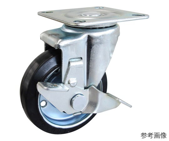 YUEI CASTER SJ-125WPS Swivel caster plate type With Stopper (Material Rubber, 125mm)