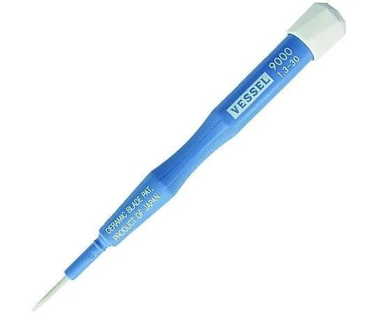 Tua vít điều chỉnh bằng gốm ((-) 1.3 x 30mm x 125mm) VESSEL 9000-1.3-30