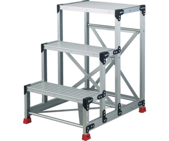 TRUSCO NAKAYAMA CORPORATION TSF-369 Footstool (Aluminum Alloy) 3 Stages