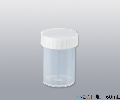 AS ONE 4-543-03 SC60 PP Screw-Top Bottle 60mL 300 Pieces