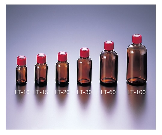 Maruemu Corporation LT-100 Narrow-Mouth Standards Bottle Amber 100mL 100 Pcs