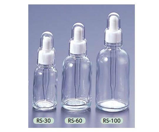 Chai thủy tinh nhỏ giọt (tròn) trong suốt 100mL Maruemu Corporation RS-100