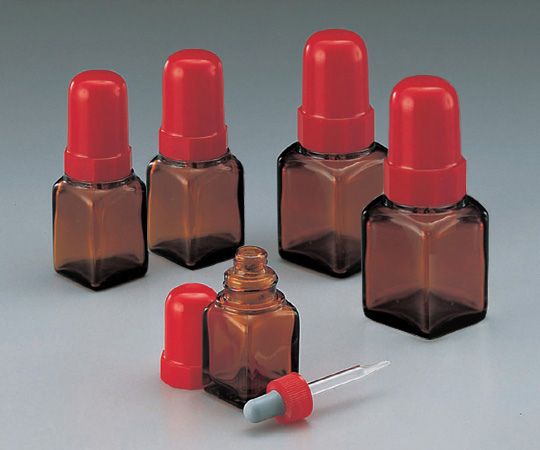 Maruemu Corporation 08<span>1</span>0-06 Pipette Bottle (Square<span> Glass)</span> 10mL Amber