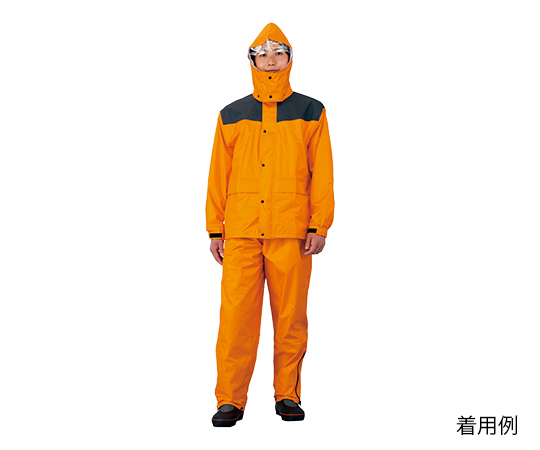OTAFUKU GLOVE CO., LTD (AS ONE 2-8961-12) Rainwear (Durable Reinforced High Pressure Waterproof) L PVC Coated Orange