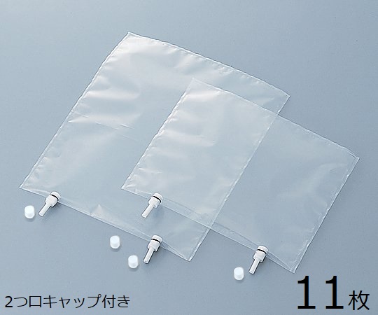 AS ONE 9-834-11 Sampling Bag Two Opening Cap 11 Pieces 1L