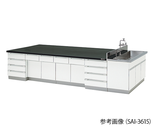 AS ONE 3-7770-02 SAI-3015 Central Laboratory Bench Wooden Type (3000 x 1500 x 800mm)