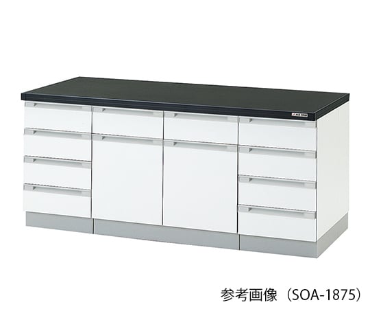AS ONE 3-4183-13 SOA-3075 Side Laboratory Bench (Wooden Type) 3000 x 750 x 800mm