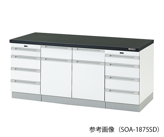 AS ONE 3-2005-21 SOA-1875SD Side Laboratory Bench (Wooden Type With Sliding Shelf) 1800 x 750 x 800mm