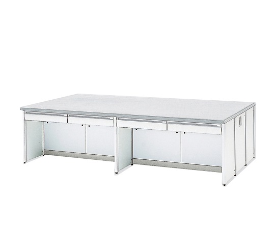 AS ONE 2-3557-12 HBOA-1815W Central Laboratory Bench White, with Drawer, Frame Type 1800 x 1500 x 800