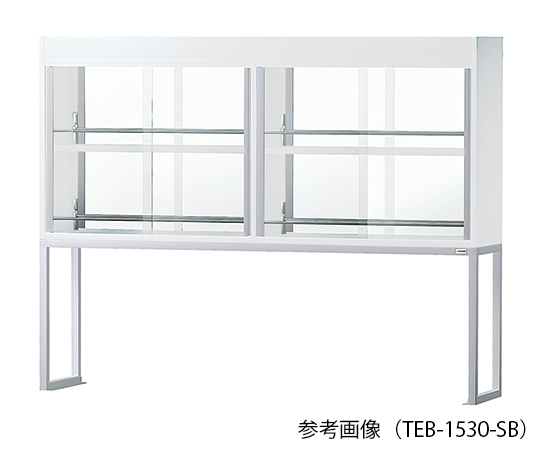 AS ONE 3-2091-11 TEB-930SB Reagent Shelf (Double-Sided Steel Type With Glass Door) 900 x 300 x 1170mm