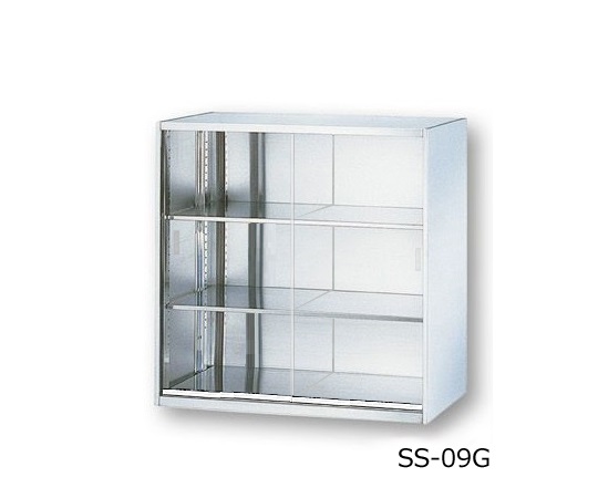 Tủ đựng hóa chất (thép không gỉ SUS304, 900 x 500 x 900mm, cửa kính trượt) AS ONE 0-5223-04 SS-09G