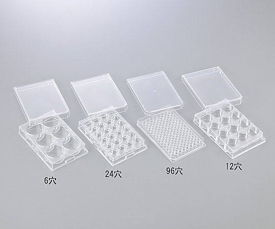 Đĩa nuôi cấy vi sinh vật (12 lỗ, đáy phẳng, 1 cái/ túi x 60) AS ONE 1-8355-04