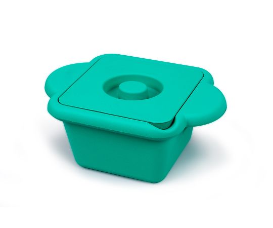 AS ONE 3-8579-01 Ice Bucket (With Lid And Handle) Square (Emerald) 1L