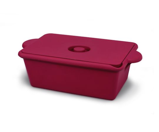 AS ONE 3-8579-04 Ice Bucket (With Lid And Handle) Square (Red) 4L